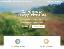 Tablet Screenshot of littlebuddhasdogwalking.com